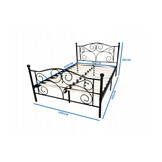 Metalen bedframe met lattenbodem- 160x200 - versierd