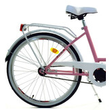 Meisjesfiets - 24 inch - robuust -  wit roze - Dallas Bike