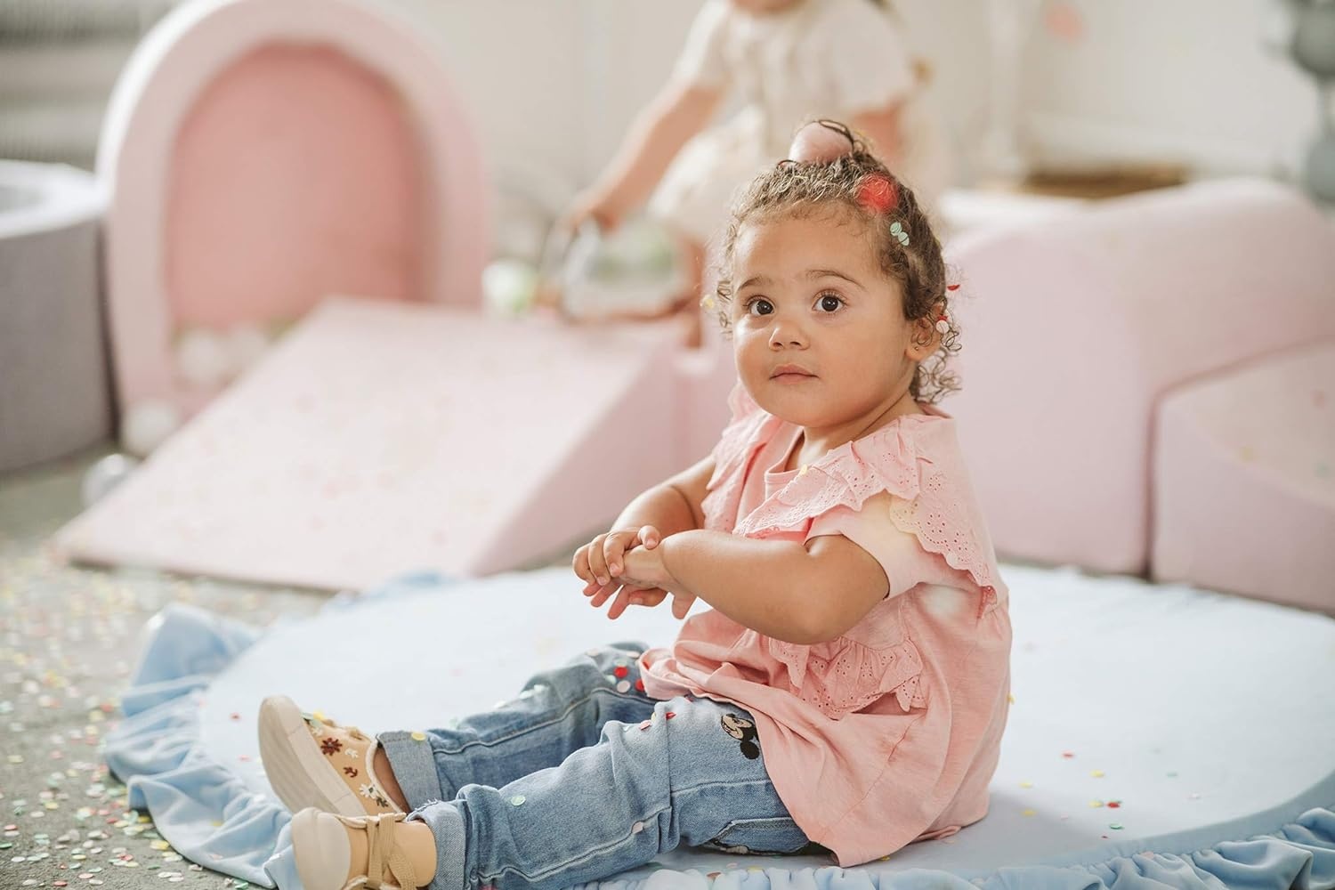 Foam speelset - 7-delig - met ballenbak en 100 ballen - roze