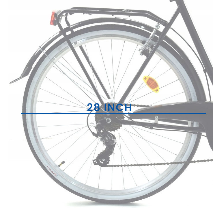 Damesfiets - 28 inch - met 7 versnellingen - zwart