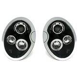Koplampen dual halo rims geschikt voor BMW MINI (COOPER) 05 01-10 06 ANGEL EYES ZWART