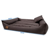 XXL Hondenbed van bruin kunstleer - hondenkussen hondensofa kattenbed hondenkorf - waterdicht