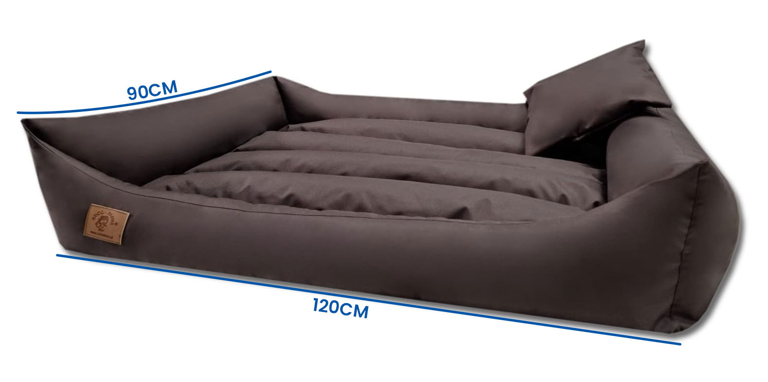 XXL Hondenbed van bruin kunstleer - hondenkussen hondensofa kattenbed hondenkorf - waterdicht