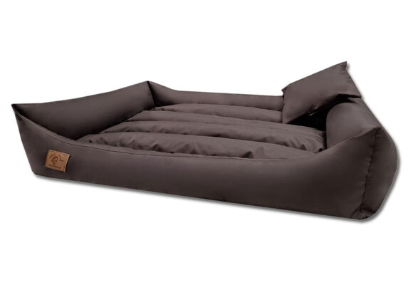 XXL Hondenbed van bruin kunstleer - hondenkussen hondensofa kattenbed hondenkorf - waterdicht