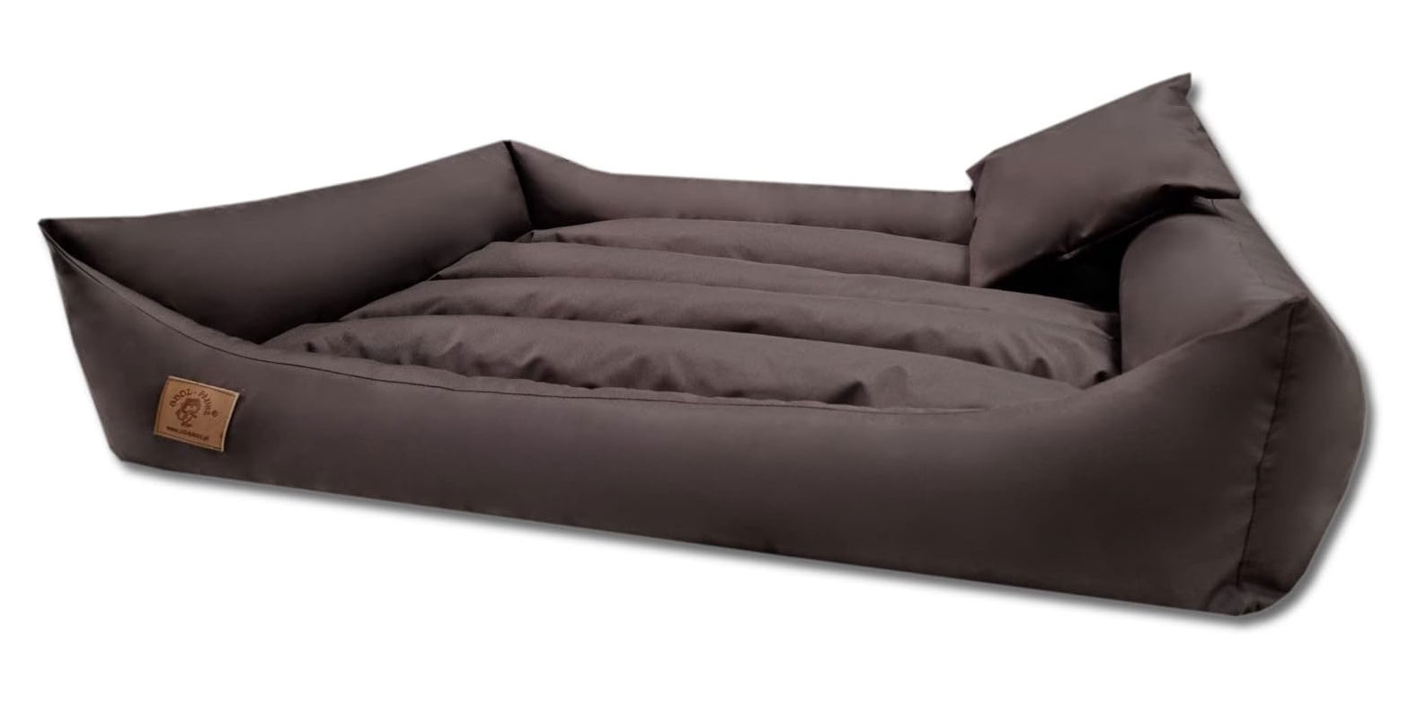 XXL Hondenbed van bruin kunstleer - hondenkussen hondensofa kattenbed hondenkorf - waterdicht