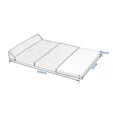 Luxe logeermatras - groen - camping matras - reismatras - opvouwbaar matras - 200 x 70 x 15 - met zwarte kussens