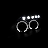 Koplampen dual halo rims TOYOTA CELICA T230 99-05 ANGEL EYES ZWART