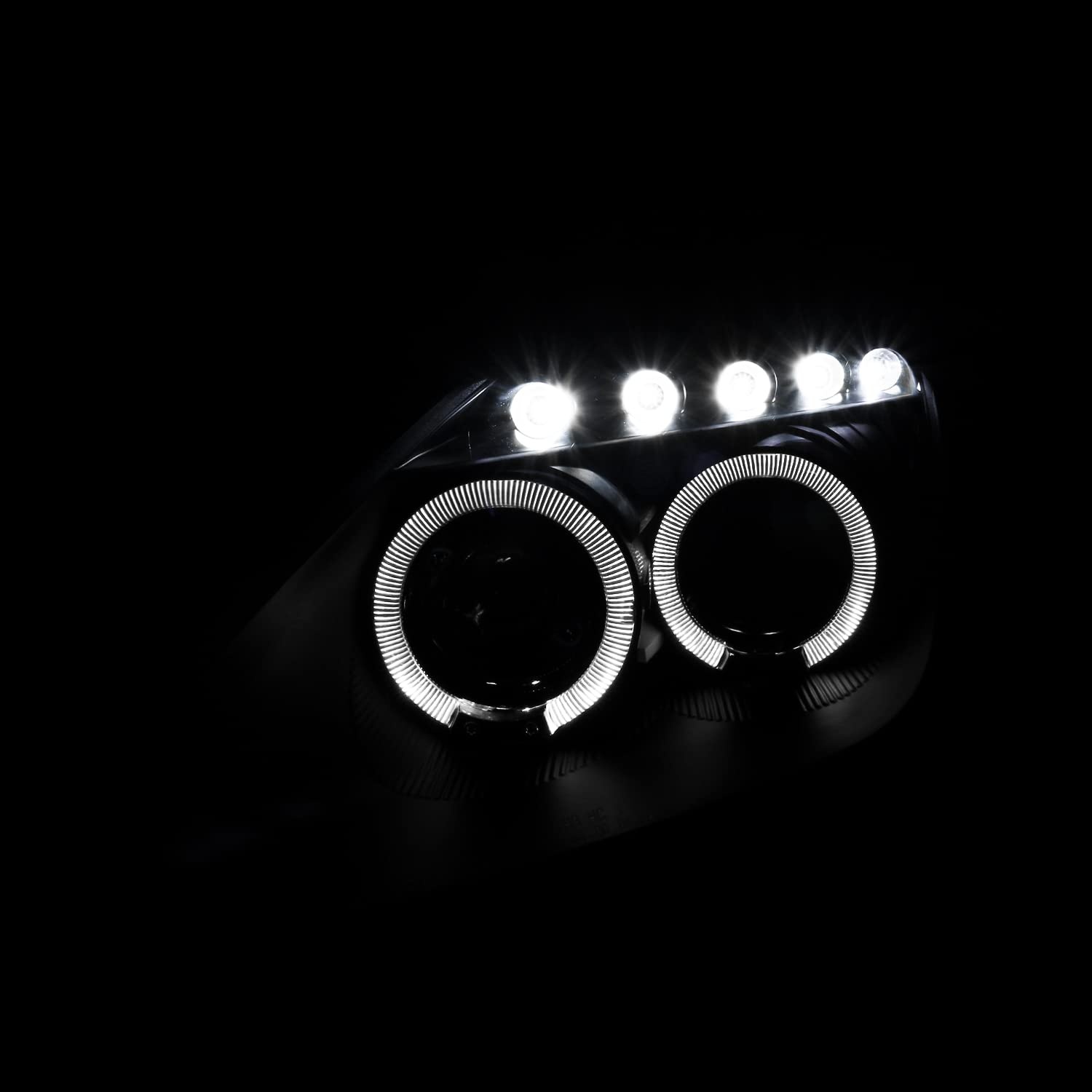 Koplampen dual halo rims TOYOTA CELICA T230 99-05 ANGEL EYES ZWART