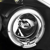 Koplampen dual halo rims TOYOTA CELICA T230 99-05 ANGEL EYES ZWART