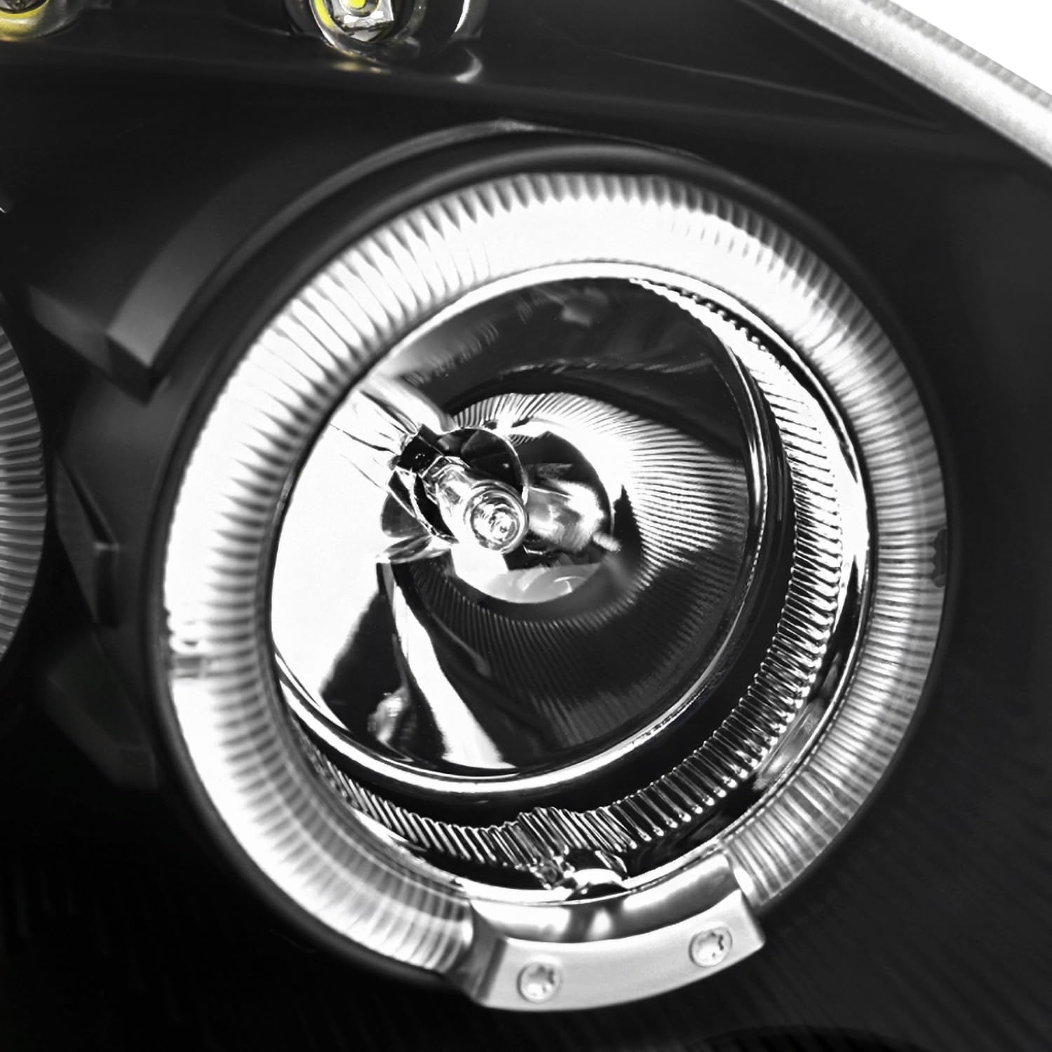 Koplampen dual halo rims geschikt voor TOYOTA CELICA T230 99-05 ANGEL EYES ZWART