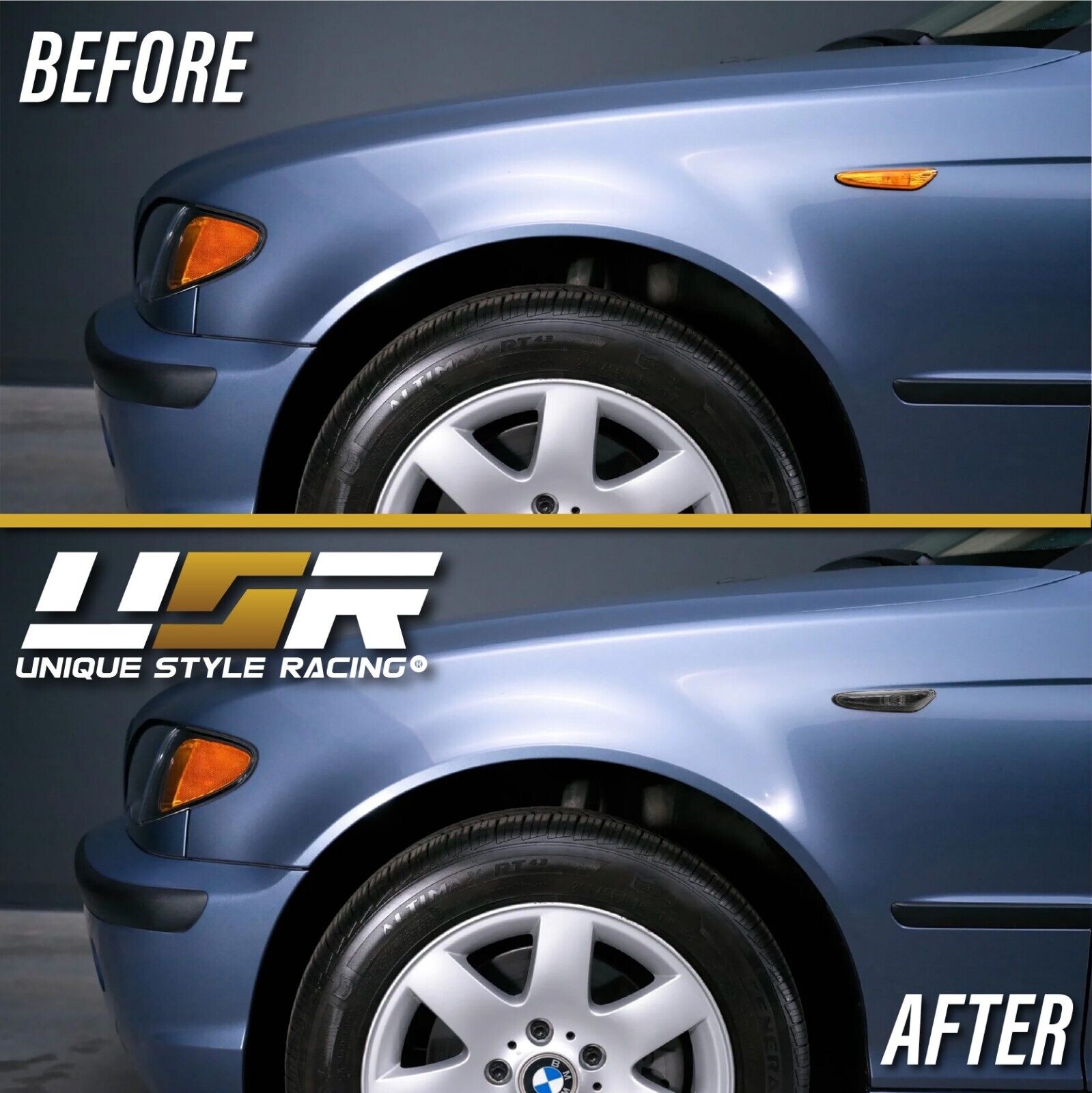 Zijkant knipperlichten BMW E60 / E61 / E46 / X3 ZWART