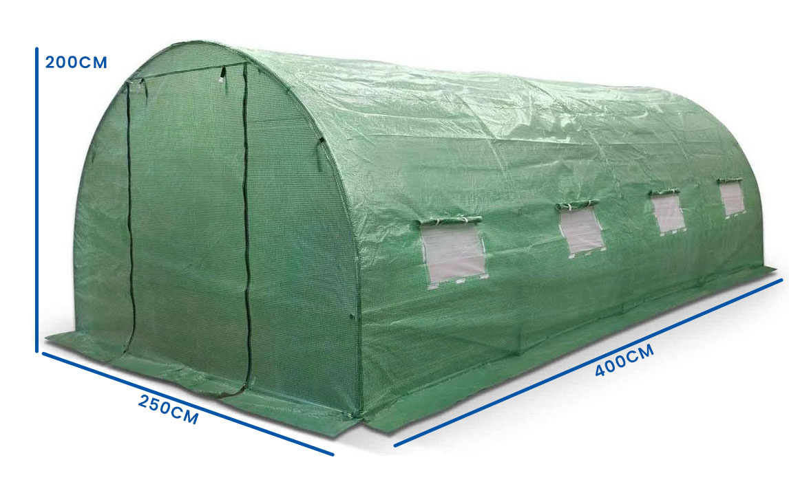 Tuinkas groen 2,5x4 m groen - 10m2 kweekkas van PE-folie