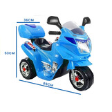 Elektrische kindermotor - accu motor - driewieler - blauw