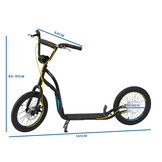 Step commute -  zwart - 16 inch met schijfrem