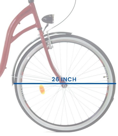 Meisjesfiets 26 inch stevig model rood met zwart van Dallas Bike