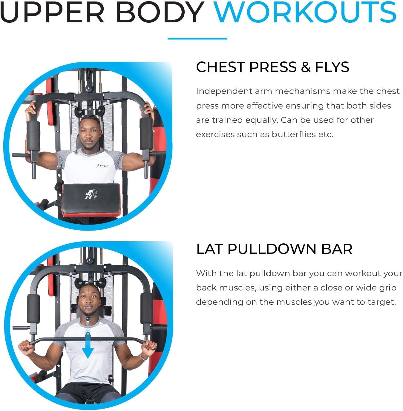 Krachtstation - Home gym - met 65 kg gewicht - en bokszak