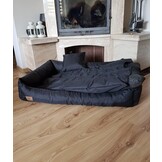 Hondenmand zwart 90x60 cm - wasbaar hondenkussen - waterdicht hondenbed