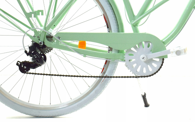 Meisjesfiets - cruiser - 26" - 7 versnellingen - mint wit