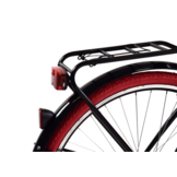 Meisjesfiets - cruiser - 26" - 7 versnellingen - zwart rood