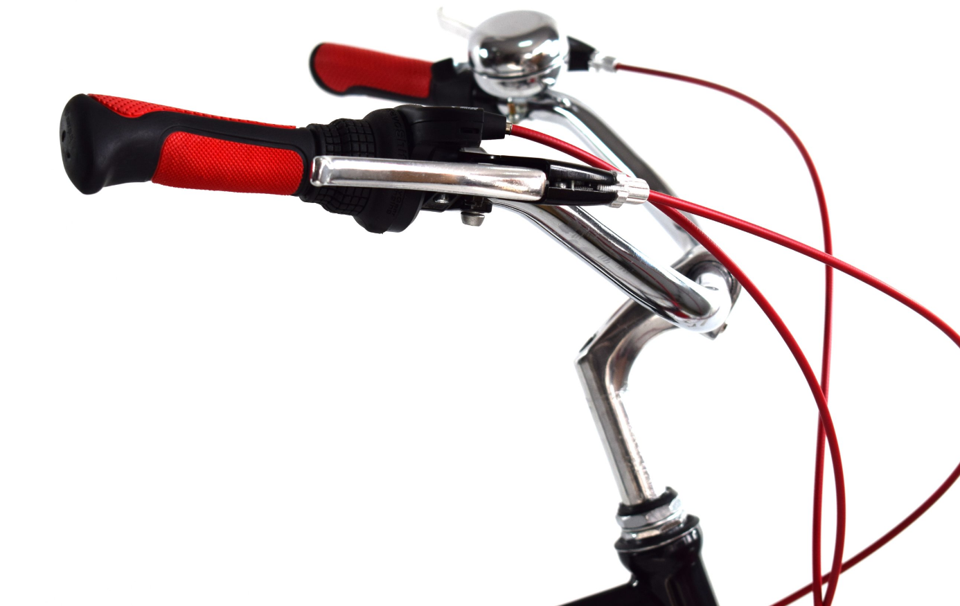 Meisjesfiets - cruiser - 26" - 7 versnellingen - zwart rood