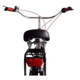 Meisjesfiets - cruiser - 26" - 7 versnellingen - zwart rood