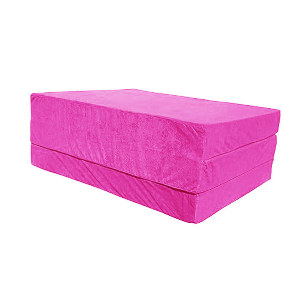 Logeermatras extra dik - roze - camping matras - reismatras - opvouwbaar matras - 195 x 80 x 15