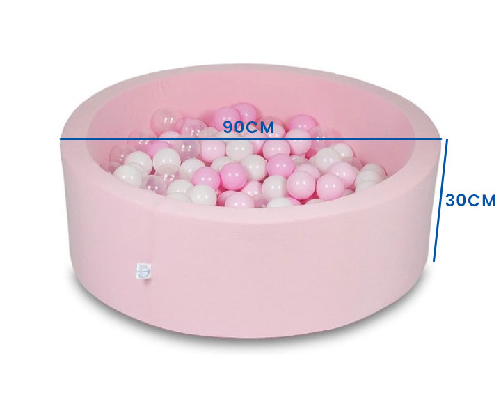 Ballenbak - 200 ballen - 90 x 30 cm - ballenbad - rond roze