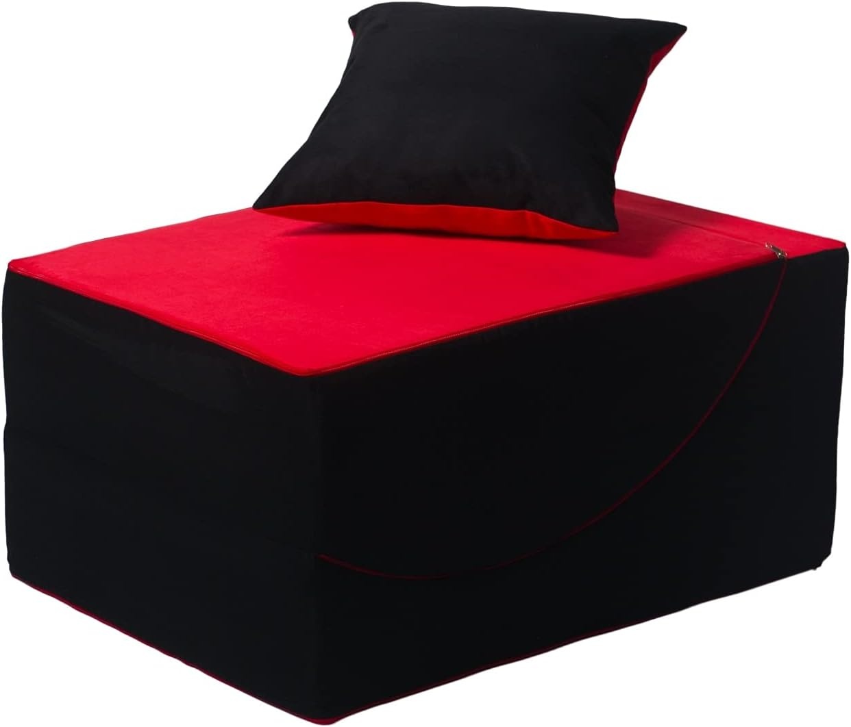 Relax fauteuil - 60 x 150 x 40 cm - zwart rood