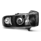 Koplampen DODGE RAM 94-01 ANGEL EYES ZWART