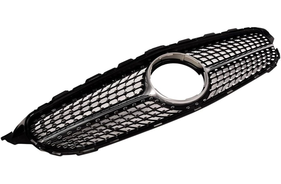 Grill geschikt voor MERCEDES W205 14- C450 AMG STIJL CHROOM GLANZEND ZWART