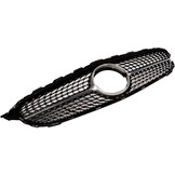 Grill MERCEDES W205 14- C450 AMG STIJL CHROOM GLANZEND ZWART