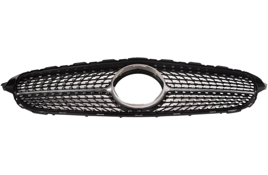 Grill geschikt voor MERCEDES W205 14- C450 AMG STIJL CHROOM GLANZEND ZWART