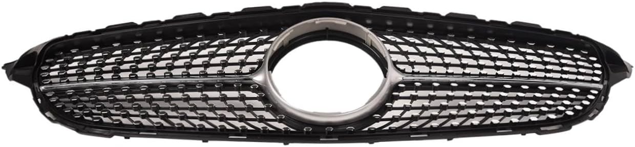 Grill geschikt voor MERCEDES W205 14- C450 AMG STIJL CHROOM GLANZEND ZWART