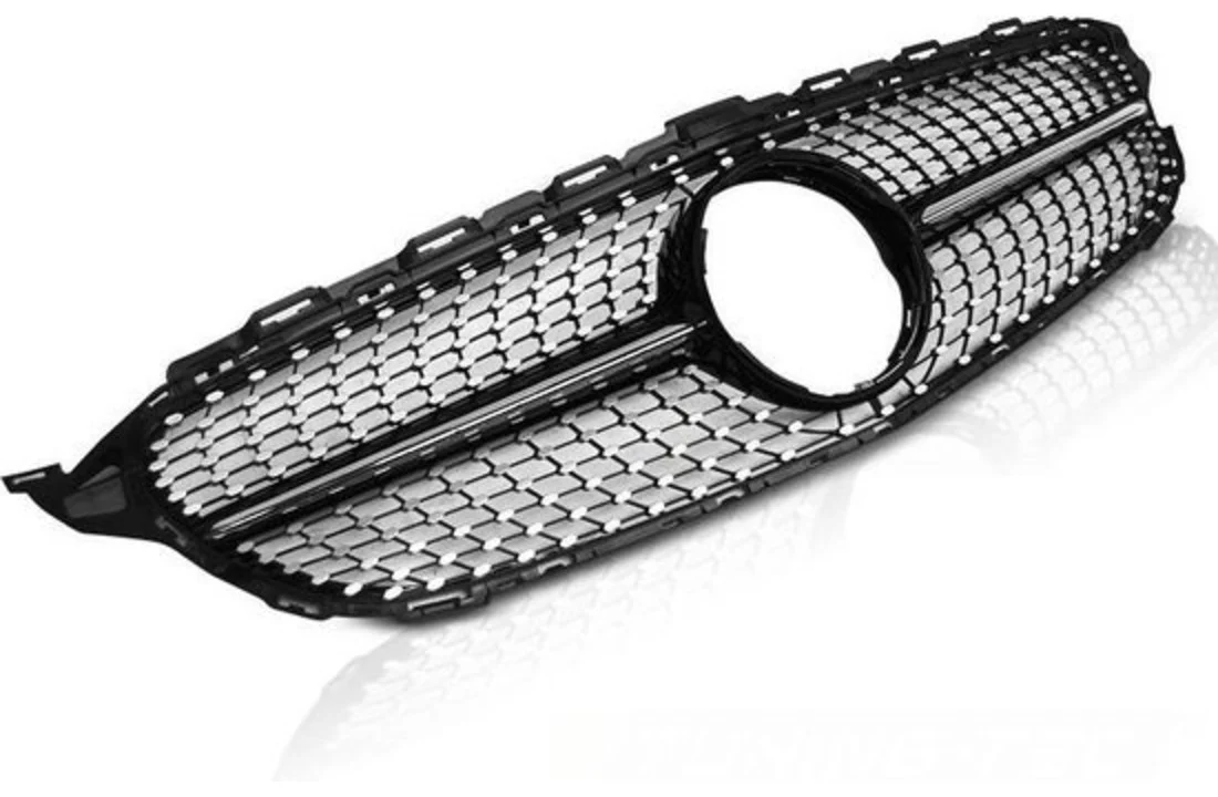 Grill MERCEDES W205 14- C450 AMG STIJL CHROOM GLANZEND ZWART