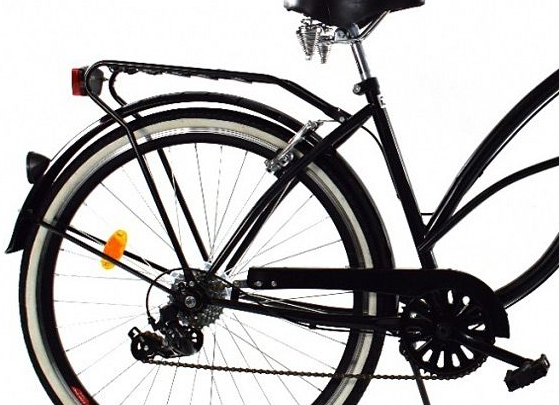 Meisjesfiets - beach cruiser - 26" - 7 versnellingen - zwart