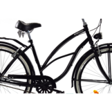 Damesfiets - beach cruiser - 28" - 3 versnellingen - zwart