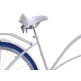 Damesfiets - beach cruiser - 28" - 3 versnellingen - wit blauw