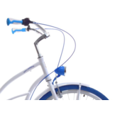 Damesfiets - beach cruiser - 28" - 3 versnellingen - wit blauw