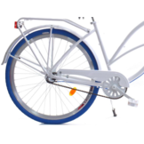 Damesfiets - beach cruiser - 28" - 3 versnellingen - wit blauw