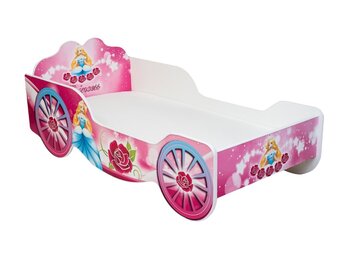 Prinsessen kinderbed koets – roze – 140x70 cm
