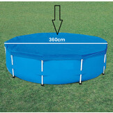 Afdekzeil voor 360 cm diameter opzetzwembaden - Avenli zwembad cover - blauw