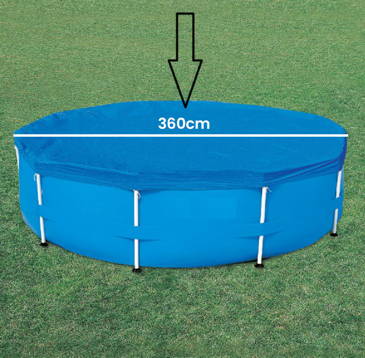 Afdekzeil voor 360 cm diameter opzetzwembaden - Avenli zwembad cover - blauw