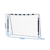 Voetbalgoal 300x200 cm wit - voetbaldoel