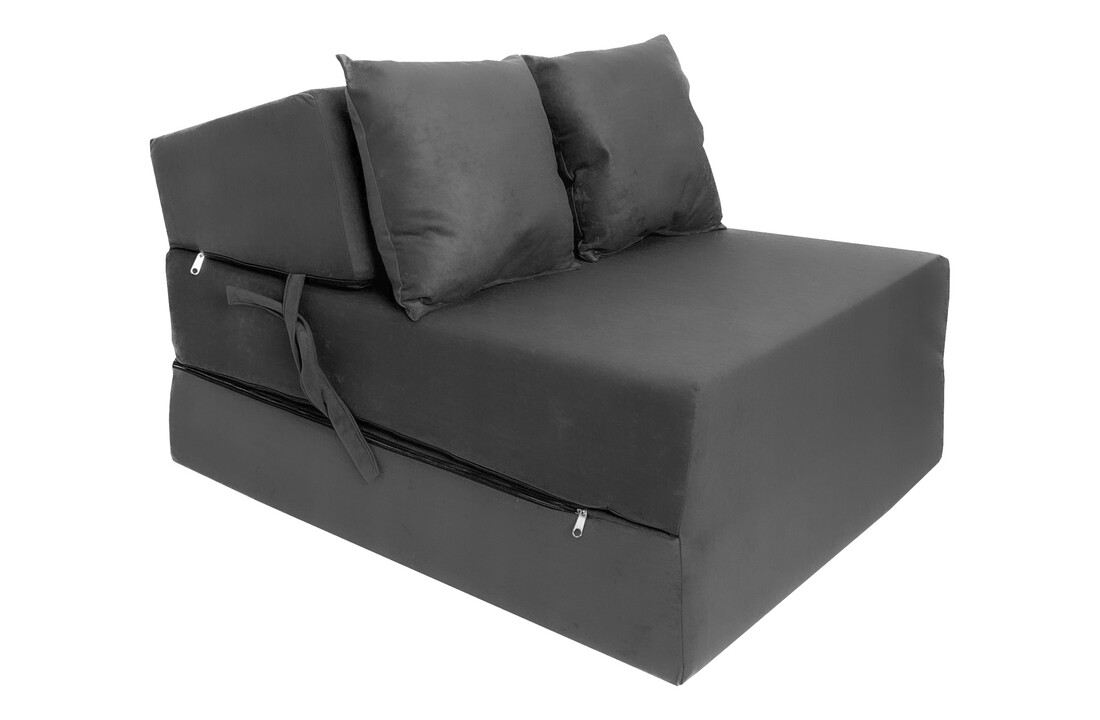 Opvouwbaar matras - logeermatras - 200x70x15 cm - antraciet