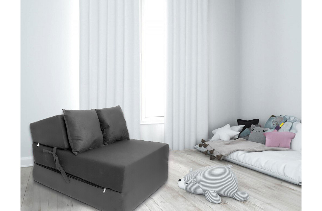 Opvouwbaar matras - logeermatras - 200x70x15 cm - antraciet