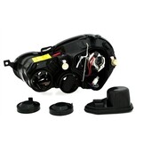 Koplampen dual halo rims geschikt voor VW POLO 9N 11 01-04 05 ANGEL EYES ZWART