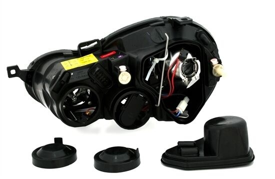 Koplampen dual halo rims VW POLO 9N 11 01-04 05 ANGEL EYES ZWART