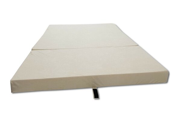 Logeermatras - camping matras - reismatras - opvouwbaar matras - 120 x 200 x 10 - creme