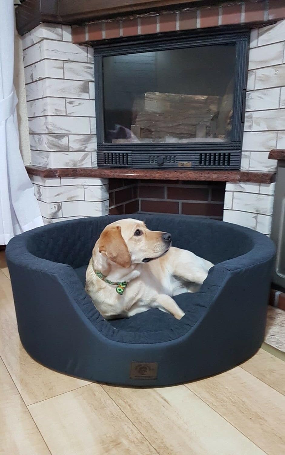 Luxe hondenmand XXL - 90 x 30 cm - wasbare hoes - donkerblauw