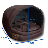 Hondenmand - kleine hond - box - hondemand - 45 x 49 x 36 cm - bruin - hondenbed - hondebed